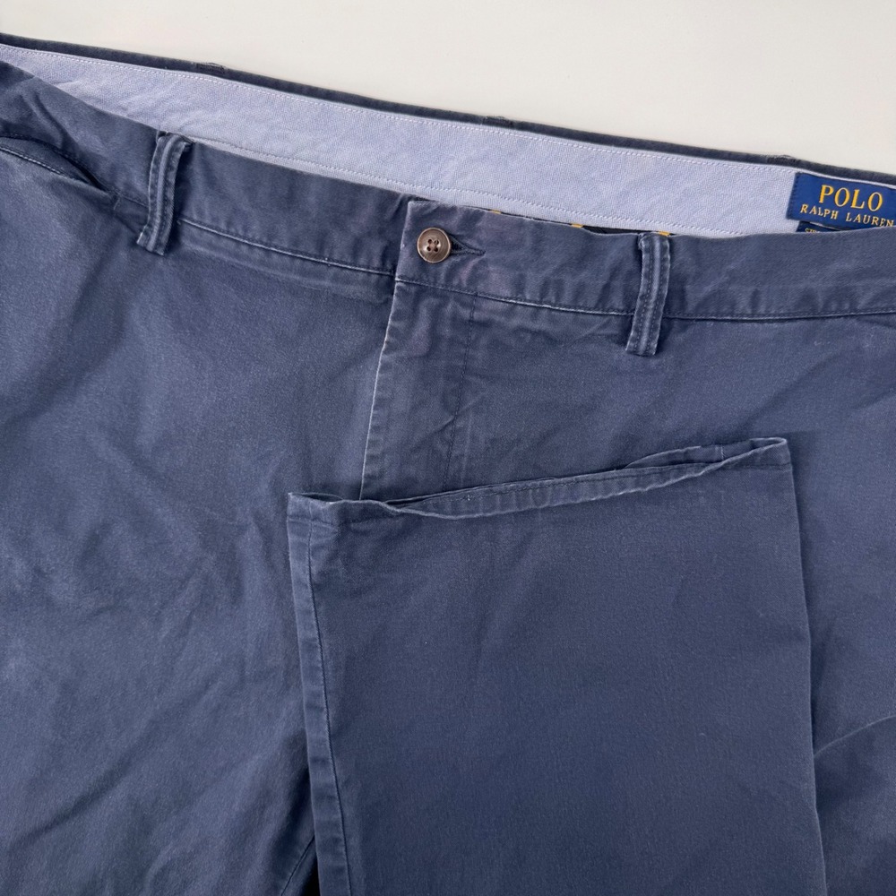 Polo Ralph Lauren Chino Pants Mens 40x36 Navy Blue Stretch Classic Fit Straight